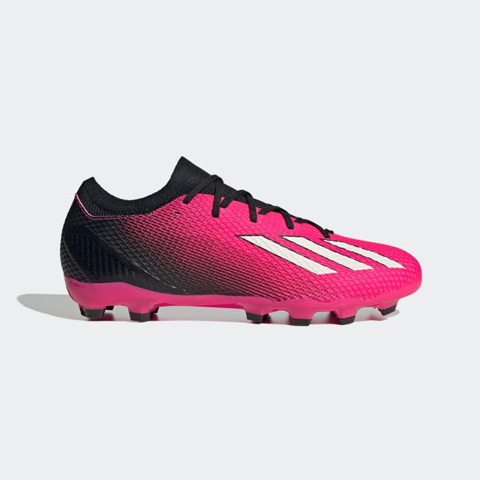 アディダス エックス スピードポータル.3 HG/AG adidas 【サッカー・フットサル】 シューズ サッカースパイク メンズ 大人 土 人工芝 X Speedportal チームショックピンク×ゼロメタリック×コアブラック (GZ2477)