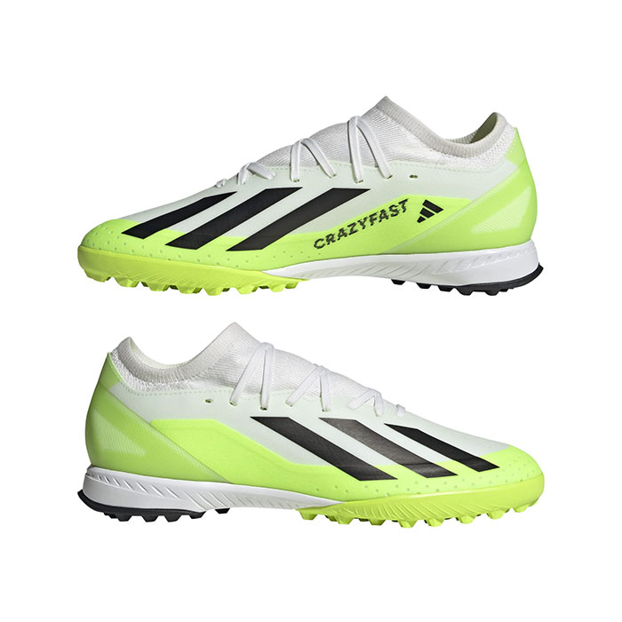 【アウトレット】アディダス エックス クレイジーファスト.3 TF adidas 【サッカー・フットサル】 シューズ トレーニングシューズ トレシュー メンズ 大人 人工芝 ターフ フットウェアホワイト×コアブラック×ルシッドレモン (ID9337)のサムネイル