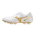 ミズノ モナルシーダ NEO 2 SW mizuno 【サッカー フットサル】 シューズ サッカースパイク メンズ ユニセックス 大人 天然芝 人工芝 土 MONARCIDA NEO II SUPER WIDE モナルシーダ ネオ 2 スーパーワイド ホワイト×ゴールド (P1GA232452)