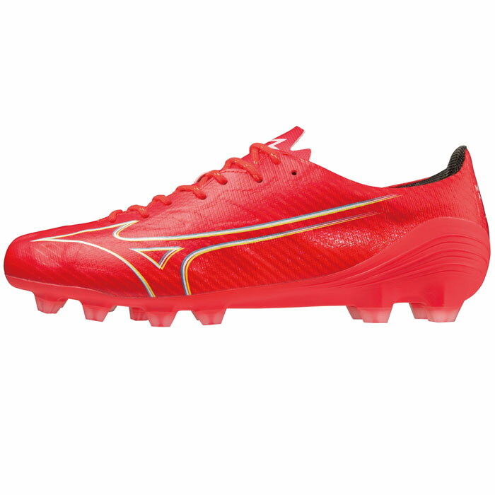 ミズノ アルファ PRO mizuno 【サッカー・フットサル】 シューズ サッカースパイク 大人 メンズ 天然芝 人工芝 土 α プロ フェアリーコーラル×ホワイト×ボルト (P1GA236464)