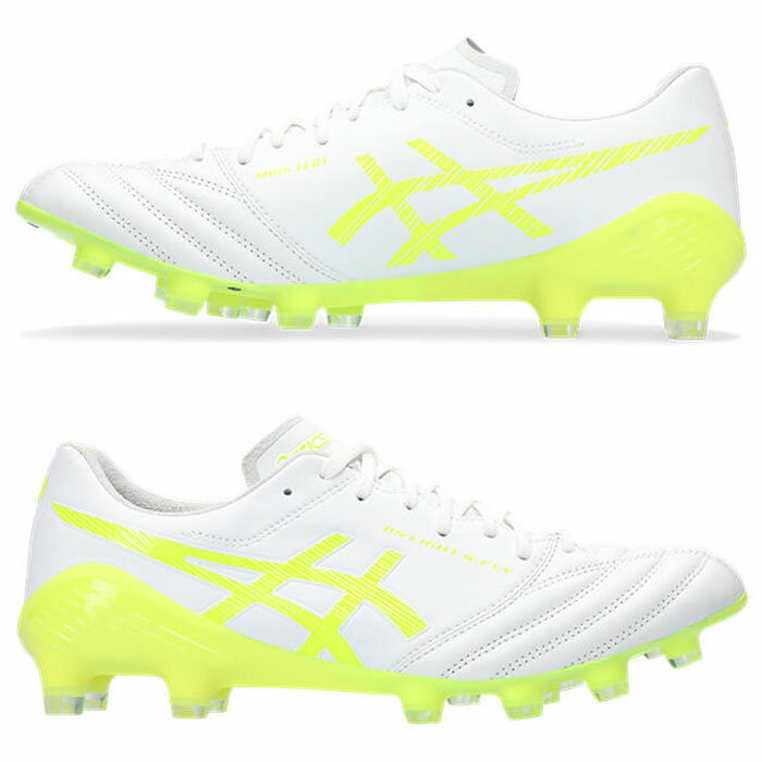 アシックス DS ライト エックスフライ5 asics シューズ DS LIGHT X-FLY 5 サッカースパイク メンズ 大人 ホワイト×セーフティーイエロー (1101A047-101)