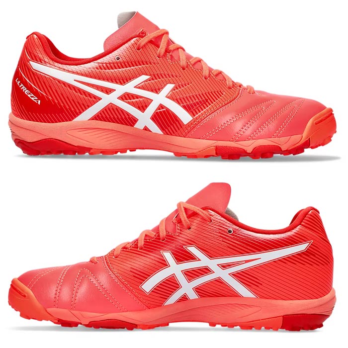 アシックス ウルトレッツア 3 ジュニア GS TF asics 【サッカー・フットサル】 シューズ トレーニングシューズ トレシュー キッズ 子供 人工芝 土 ターフ ULTREZZA 3 JR GS TF フラッシュコーラル×ホワイト (1104A049-700)