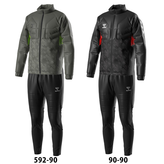 ヒュンメル PRO パデット フルジップトップ&パデットテックパンツ 上下セット hummel 【サッカー・フットサル】 ウェア 中綿 裏地付き 防寒 防風 撥...