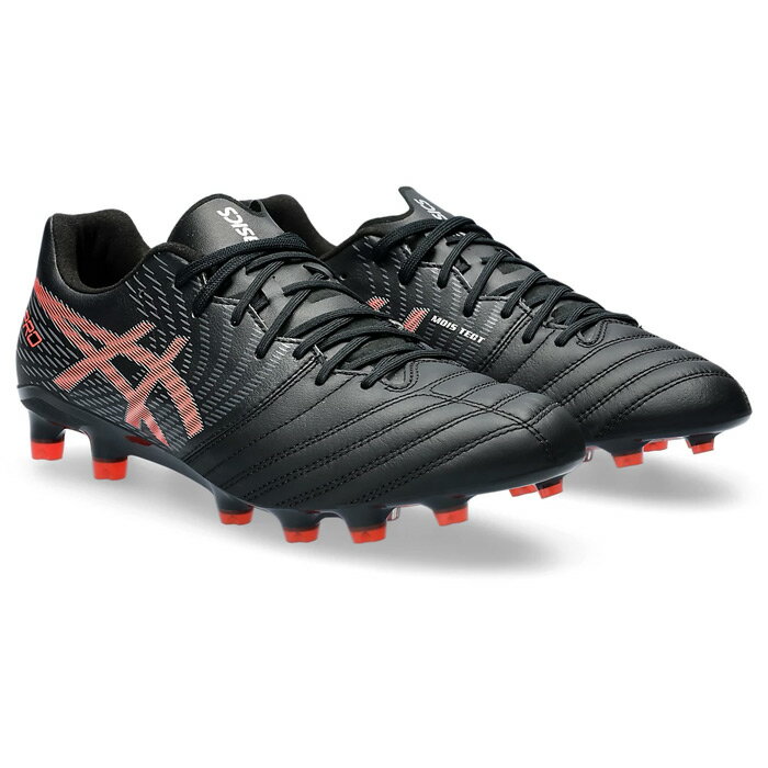 アシックス DS LIGHT X-FLY PRO 2 BLACK/Flash Coral asics サッカースパイク 大人 メンズ 人工芝 天然芝 (1101A055-001)