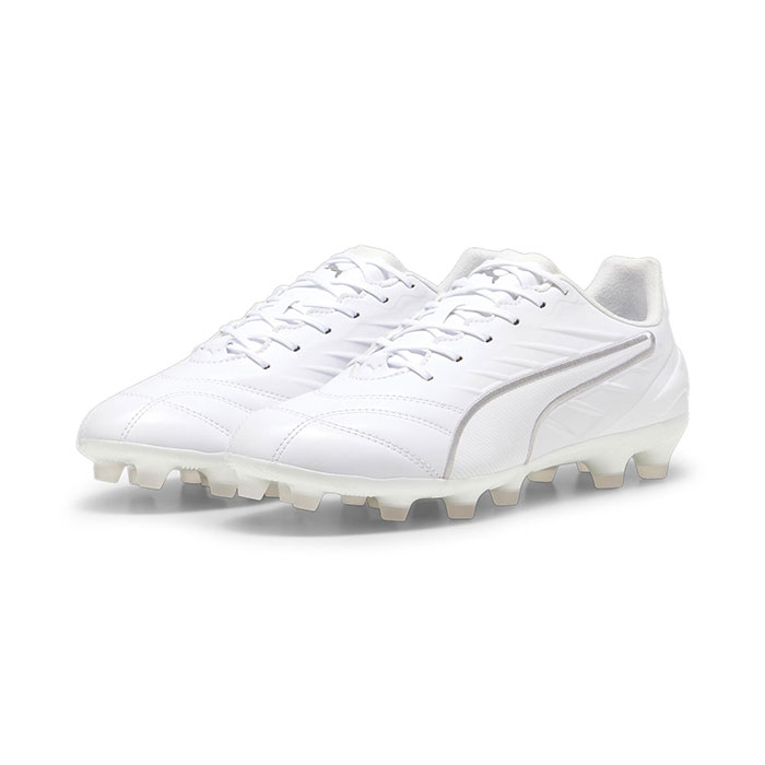 �ס��� KING PRO HG/AG PUMA ���塼�� ���� �ץ� ���å������ѥ��� �͹��� �� ��� ��� White-PUMA Silver (107...