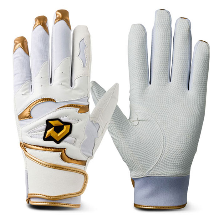 野球 ディマリニ DeMARINI バッティンググローブ バッティング手袋 両手メーカー：ディマリニ (DeMARINI)品名：バッティング手袋品番：WB5738-05●素材 合成皮革、ポリエステル●カラーホワイト×ゴールド●サイズS/M/...