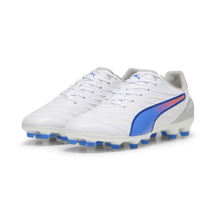 プーマ KING PRO HG/AG PUMA キング プロ サッカースパイク 土 人工芝 天然芝 PUMA White-Bluemazing (107871-02)