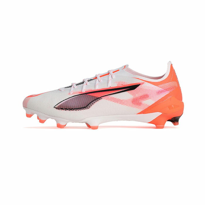 プーマ ウルトラ 5 アルティメット FG PUMA サッカー シューズ スパイク 天然芝 White-Black-Glowing Red (108159-01)