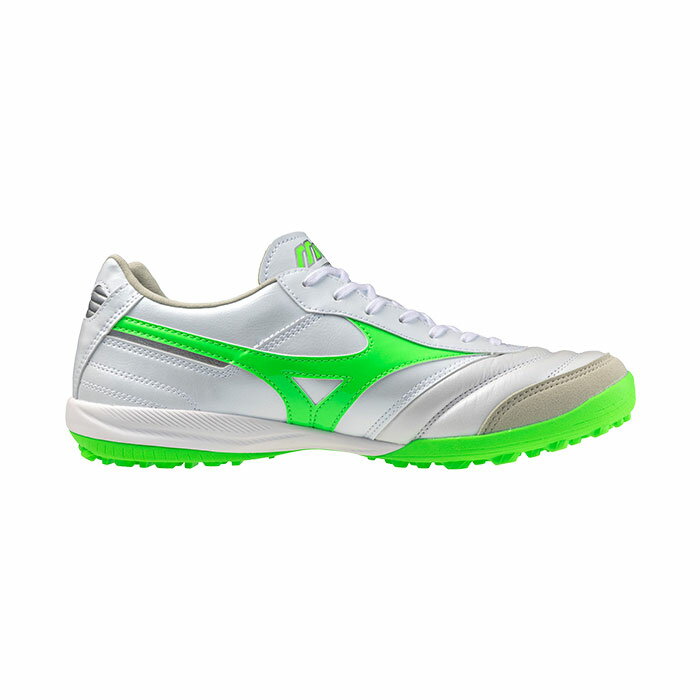 ミズノ モレリアSALA ELITE TF mizuno FRONTIER PACK サッカー フットサル シューズ 土 人工芝 天然芝 ホワイト×ネオングリーン (Q1GB251237)