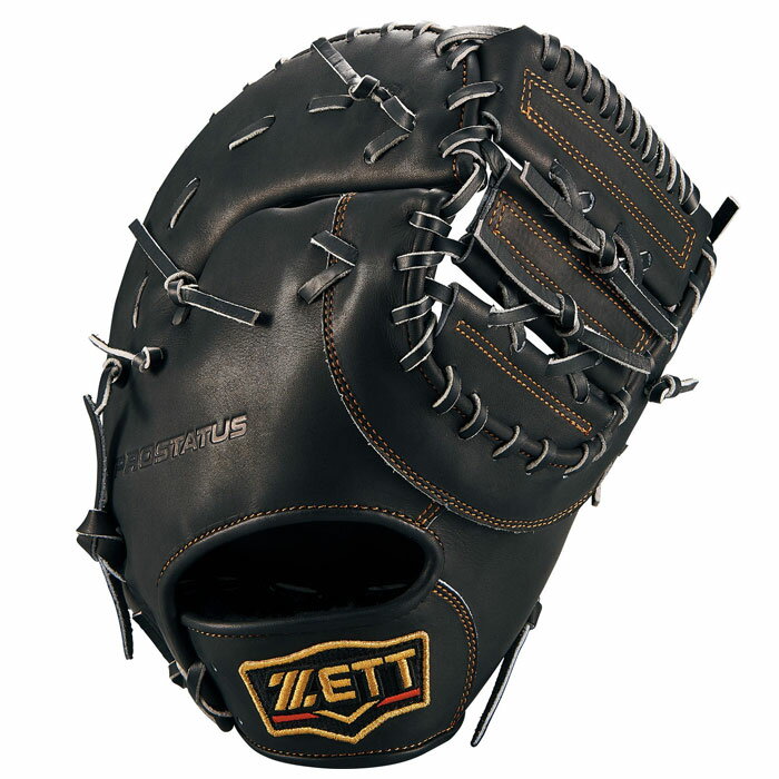 First Baseman - 野球 ゼット プロステイタス 軟式ファーストミット 一塁手用 ZETT ミット グラブ グローブ 軟式 右投げ (BRFB30533-1900)