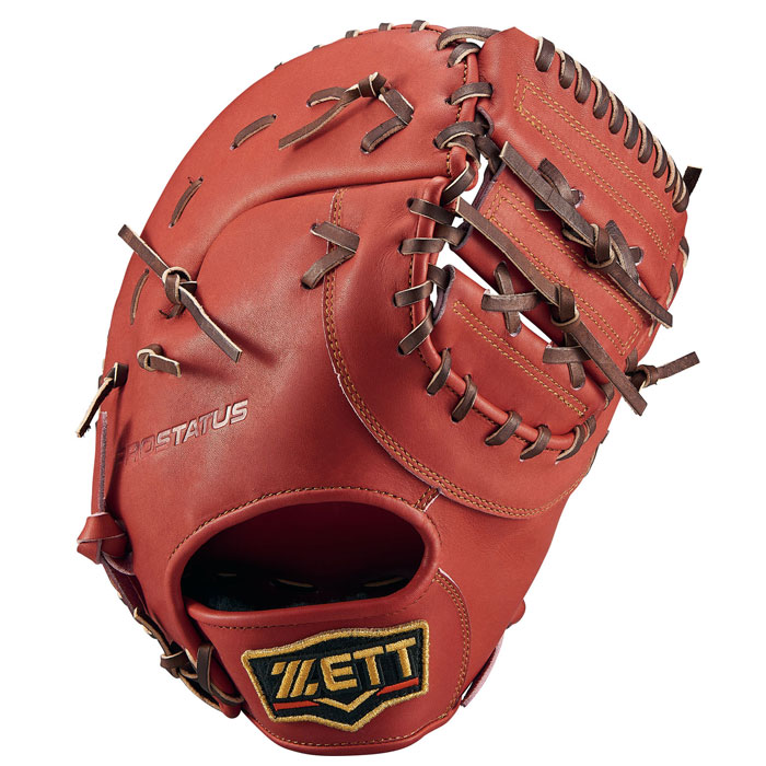 First Baseman - 野球 ゼット プロステイタス 軟式ファーストミット 一塁手用 ZETT ミット グラブ グローブ 軟式 右投げ (BRFB30533-4000)