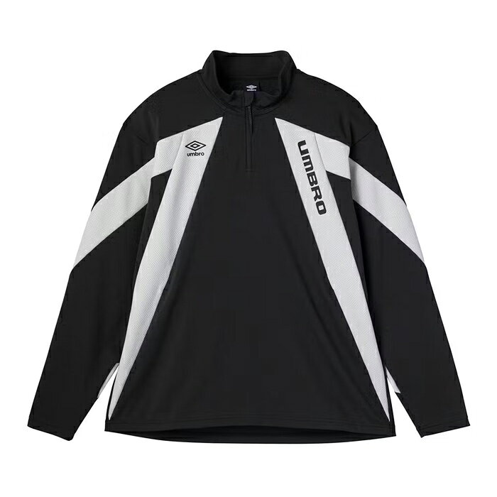 sportsプラス 1のアンブロ THE THIRD by UMBRO ウォームアップハーフジップトップ umbro サッカーフットサル ジャージ トップス トレーニングウェア 移動着 長袖 吸汗 メンズ (UF5SJG10M)｜アングル2