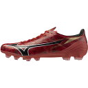 ミズノ アルファ2 PRO 限定 mizuno サッカースパイク シューズ 天然芝 人工芝 土 ルビーレッド×ブラック (P1GA256460)