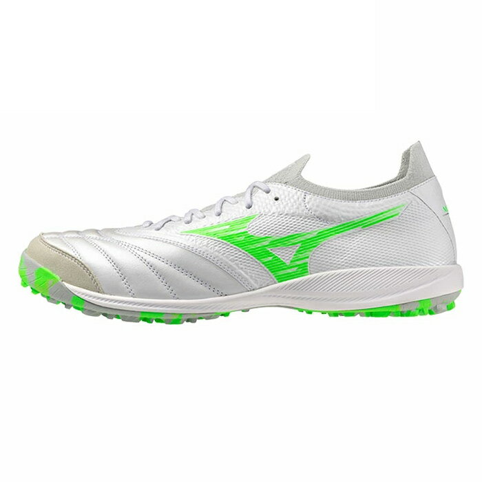 ミズノ モレリア SALA β JP TF mizuno FRONTIER PACK サッカー フットサル シューズ 土 人工芝 天然芝 ホワイト×ネオングリーン (Q1GB251037)