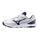 野球 ミズノ トレーニングシューズ mizuno トレシュー 野球シューズ ベルトタイプ ホワイト×ネイビー (11GT2525-14)