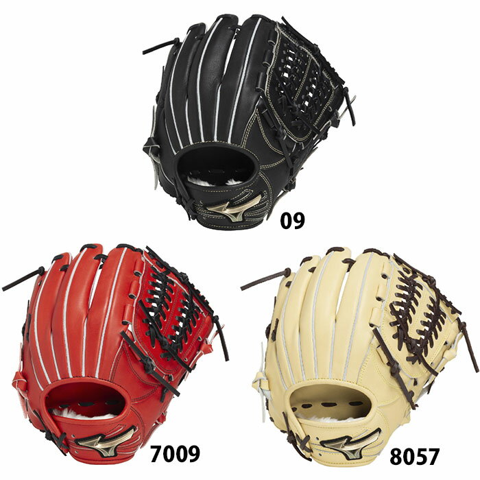 メーカー：ミズノ (mizuno)品名：ミズノ GE Hselection SIGNA品番：1AJGR33400●ポジションオールラウンド用●カラー09(ブラック)7009(ラディッシュ×ブラック)8057(ブロンド×ブラウン)●レザー受球面/背面：クレストハイド(天然皮革：牛革)●サイズ10●その他仕様-●生産国フィリピン2025年秋冬モデルグローバルエリートHselection SIGNA高機能なグラブを求める軟式トップ層へ。扱いやすい王道グラブシリーズ。フレキシブルウェブポジション・握り方に合わせたウェブ先端の特殊構造。イメージ通りの開閉が可能に。平裏指先エンボス加工捕球時に重要な指先部分にあたる平裏を型押し加工。指が革に食いつき、開閉動作のシンクロ感を高めます。キーワード: ミズノ　グローバルエリート　GE　Hセレクション　シグナ　軟式グラブ　軟式グローブ当店は他ネット店舗と在庫を共用しております。在庫更新のタイムラグの為に販売できない可能性があります。万が一、在庫切れの際はご容赦下さいませ。