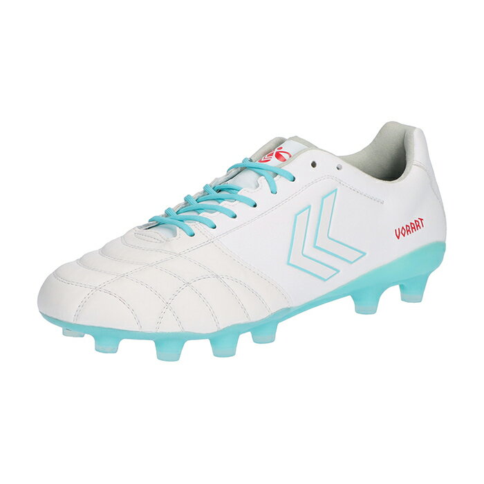 ヒュンメル ヴォラート3 PRO WIDE hummel サッカースパイク シューズ 土 人工芝 天然芝 ワイド 3E 大人 ホワイト×ターコイズ (HAS1244W-1062)