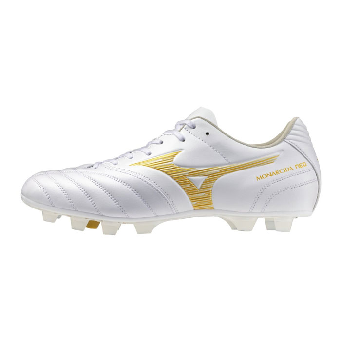 Training Shoes - ミズノ モナルシーダ NEO3 WIDE PRO mizuno サッカースパイク シューズ ワイド 土 人工芝 天然芝 ホワイト×ゴールド (P1GA262350)