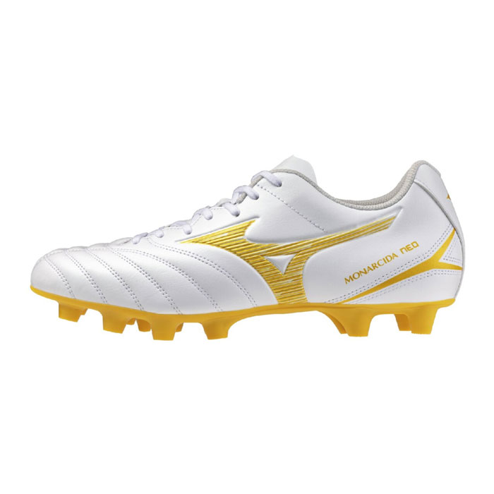 Rakuten - ミズノ モナルシーダ NEO3 SELECT mizuno サッカースパイク シューズ ワイド 土 人工芝 天然芝 ホワイト×ゴールド (P1GA262550)