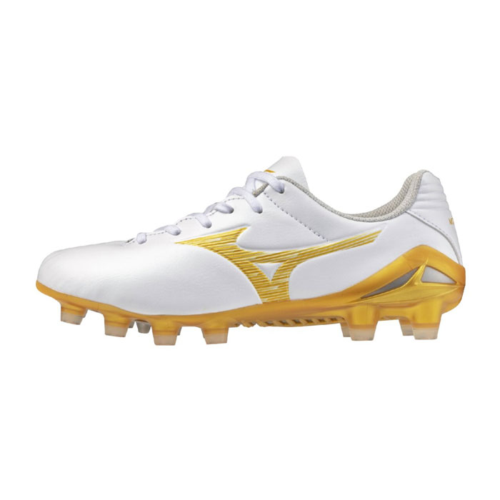 Rakuten - ミズノ モナルシーダNEO3 PRO Jr mizuno サッカースパイク シューズ 土 天然芝 人工芝 ジュニア キッズ ホワイト×ゴールド (P1GB262050)