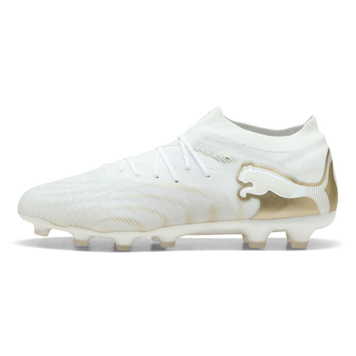 プーマ フューチャー 9 プロ HG/AG puma サッカースパイク シューズ 天然芝 人工芝 土 大人 メンズ レディース PUMA White-Metallic Gold-PUMA Black (108901-04)