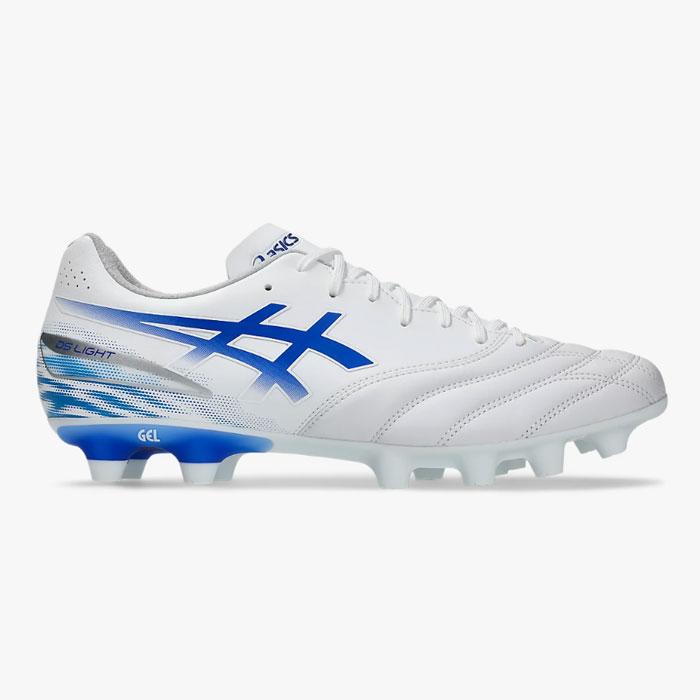 アシックス DS LIGHT ADVANCE WIDE asics サッカースパイク シューズ 土 人工芝 天然芝 大人 White/Asics Blue (1103A125-100)