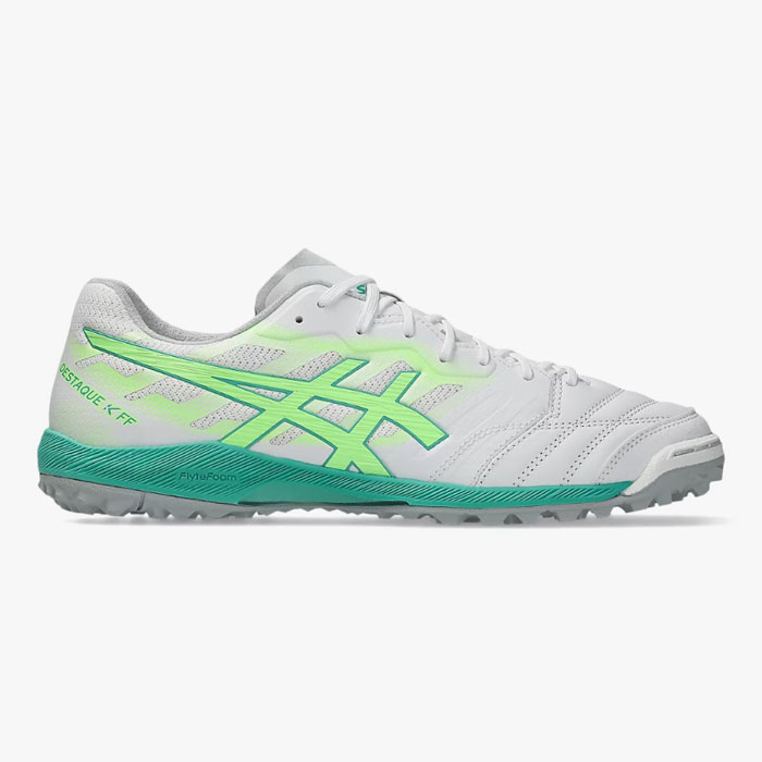 アシックス DESTAQUE K FF TF asics サッカー フットサル トレーニングシューズ トレシュー 人工芝 ターフコート 大人 White/Illuminate Green (1111A218-102)