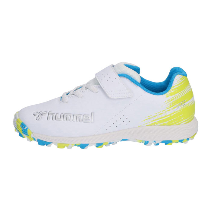 ヒュンメル プリアモーレ6アルファ VTF Jr. hummel サッカー フットサル トレーニングシューズ トレシュー 人工芝 ターフコート ジュニア Jr キッズ 子供 ホワイト×ライトブルー (HJS2135-1067)