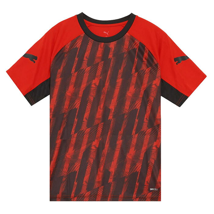 Soccer - プーマ INDIVILIGA グラフィック SSシャツ PUMA サッカー フットサル プラクティスシャツ プラシャツ Tシャツ 半袖 トレーニングウェア 大人 メンズ (660968-01)