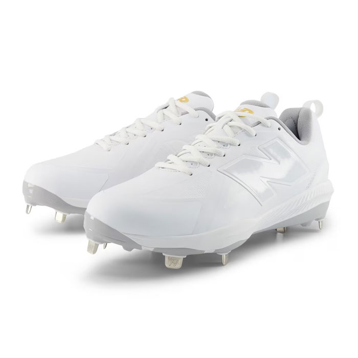 Rakuten - 野球 ニューバランス 金具スパイク FuelCell 1000 Metal V1 NewBalance 野球シューズ 野球スパイク 紐タイプ 白スパ 高校野球 部活 練習 WHITE (M10004ET2E)