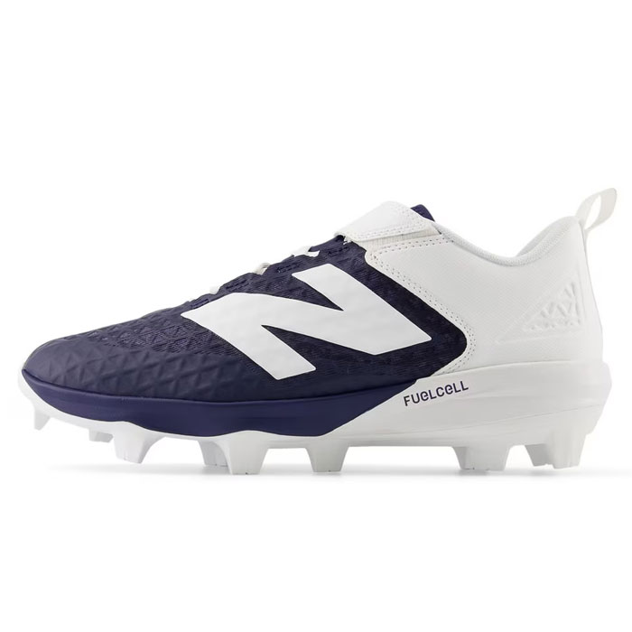New Balance FuelCell 4040 PU MOLDED V8 Baseball Cleats - Adult/General Use, Lace-up Type, Navy (PL4040N82E)