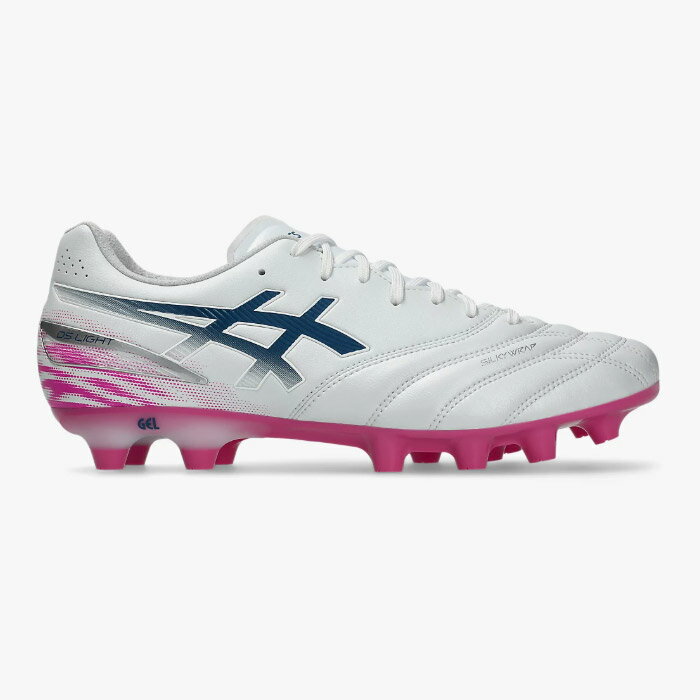 Shoes - アシックス DS LIGHT PRO WIDE asics サッカースパイク シューズ ワイド 土 人工芝 天然芝 大人 White/Digital Sakura (1103A122-101)