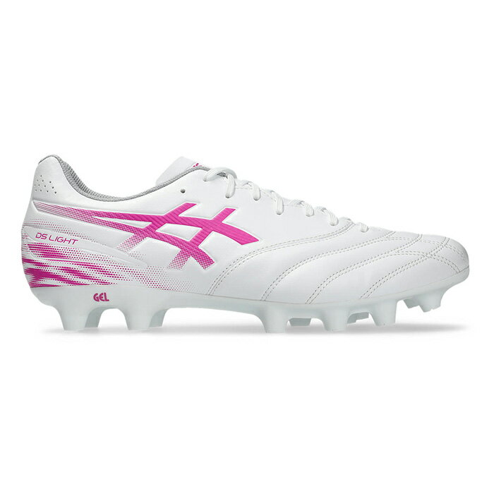 Shoes - アシックス DS LIGHT CLUB WIDE asics サッカースパイク シューズ ワイド 土 人工芝 天然芝 大人 White/Digital Sakura (1103A128-101)