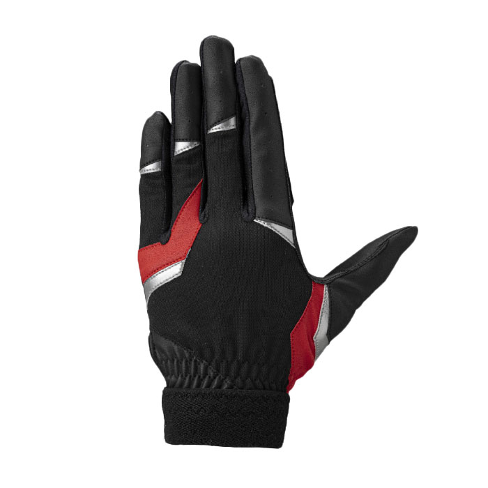 メーカー：ミズノ (mizuno)品名：ガチ守備手袋Jr. 左手用品番：1EJEY330-09●素材平側素材：合成皮革/甲側素材：合成繊維、合成皮革●カラーブラック×レッド×シルバー●生産国インドネシア製●サイズJM(18〜19cm)/JL(20〜21cm)汗のこもりやすい手の平中央部に、通気性の高いメッシュ素材を配置した涼しそう構造（掌部メッシュ素材採用）捕球時の握る動作の際に重要とされる小指・薬指・中指にグリップ性の高い素材を配置した滑らなさそう構造（指部ハイグリップ合皮採用）痛くなさそう構造（充実の衝撃緩衝パッド付き）・単独水洗い可能●キーワード: 野球 mizuno ミズノ ジュニア ガチ守備手袋 左手用 こども ジュニア野球 少年野球 片手当店は他ネット店舗と在庫を共用しております。在庫更新のタイムラグの為に販売できない可能性があります。万が一、在庫切れの際はご容赦下さいませ。