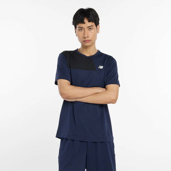 Rakuten - ニューバランス Sport カラーブロックTシャツ NewBalance サッカー フットサル プラクティスシャツ プラシャツ 半袖 トレーニングウェア 大人 (AMT53400-TNV)