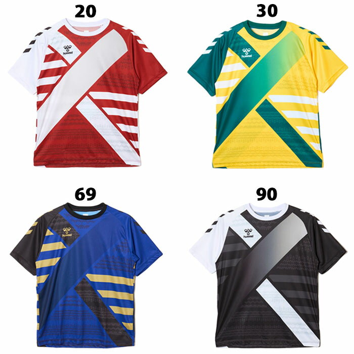 Soccer - ヒュンメル ジュニア フットボールプラクティスシャツ hummel サッカー フットサル シャツ プラシャツ 半袖 トレーニングウェア キッズ 子供 (HJP1247)