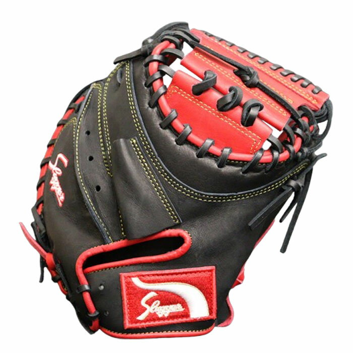 Other - 野球 久保田スラッガー ジュニア軟式グローブ キャッチャーミット KUBOTA Slugger 軟式 グラブ 少年軟式 捕手 JCSR型 (LT25-M1-RED-BLK)