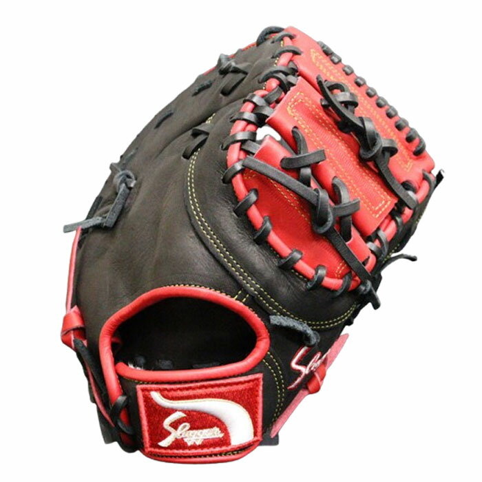 Gloves - 野球 久保田スラッガー ジュニア軟式グローブ ファーストミット KUBOTA Slugger 軟式 グラブ 少年軟式 一塁手 JFSP型 (LT25-M3-RED-BLK)
