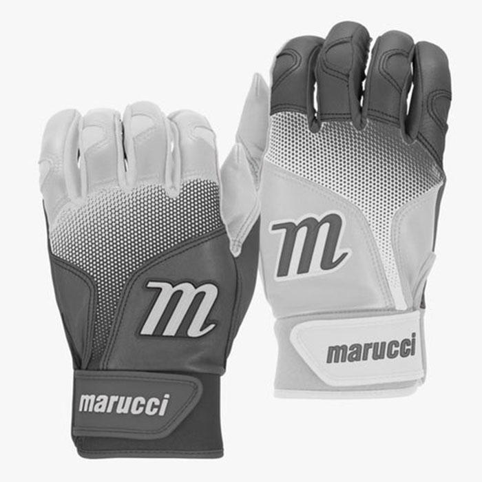 Rakuten - 野球 マルチ マルッチ マルーチ バッティング手袋 marucci バッティンググローブ シープレザー 両手 大人 (MBGPWRF-W-GY)