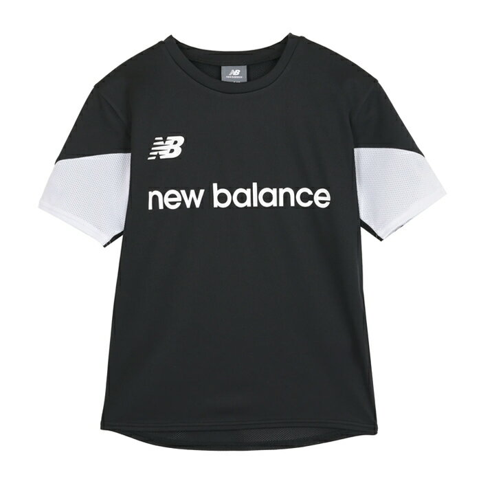Rakuten - 【特価】ニューバランス キッズ プラクティス ショートスリーブシャツ NewBalance サッカー フットサル プラクティスシャツ プラシャツ 半袖 トレーニングウェア ジュニア 子供 (YT61O3X1-BK)