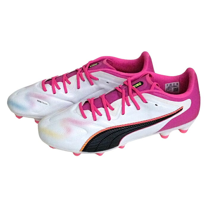 Rakuten - プーマ キング 20 プロ HG/AG PUMA サッカースパイク シューズ 土 人工芝 大人 PUMA White-Poison Pink-Bright Aqua (108462-04)