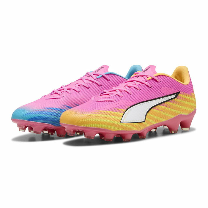プーマ ウルトラ 6 プロ HG/AG PUMA サッカースパイク シューズ 土 人工芝 大人 Poison Pink-PUMA White-Sun Stream-Bright Aqua-PUMA Black (108994-05)