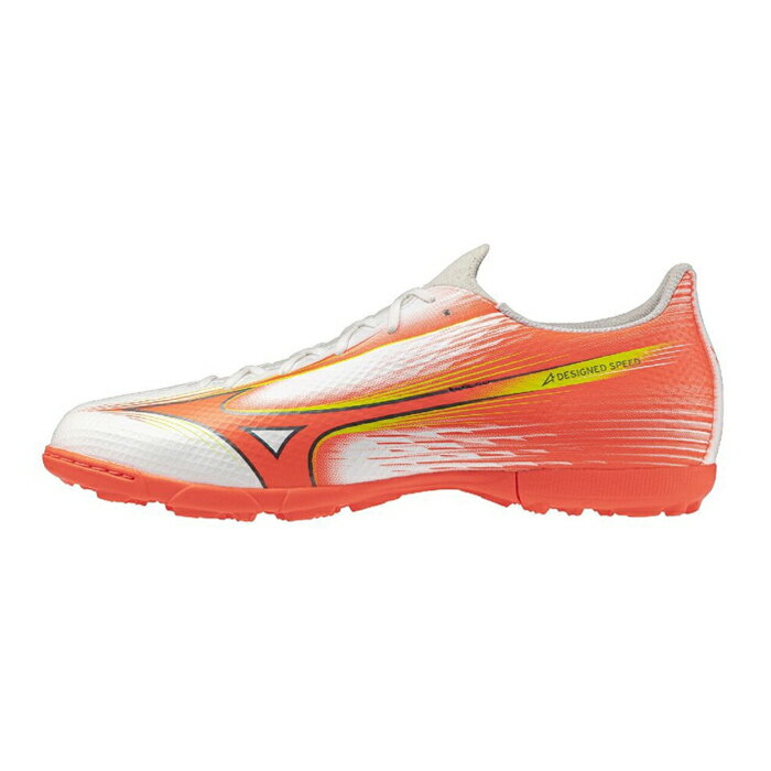 ミズノ ミズノアルファ3 SELECT AS mizuno サッカー フットサル トレーニングシューズ トレシュー ワイド ターフ 大人 ホワイト×オレンジ×イエロー (P1GD266554)