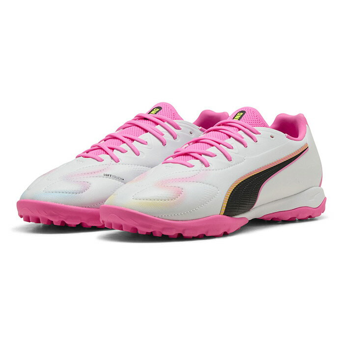 Rakuten - プーマ キング 20 マッチ TT+MID JR PUMA サッカー フットサル トレーニングシューズ トレシュー ジュニア キッズ 子供 PUMA White-Poison Pink-Bright Aqua (108490-05)