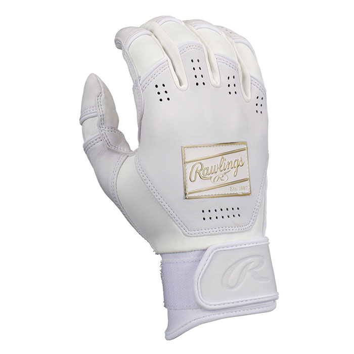 Rakuten - 野球 ローリングス バッティンググローブ ICON Rawlings バッティング手袋 バッ手 両手 高校野球 ホワイト (ICON26BG-W)