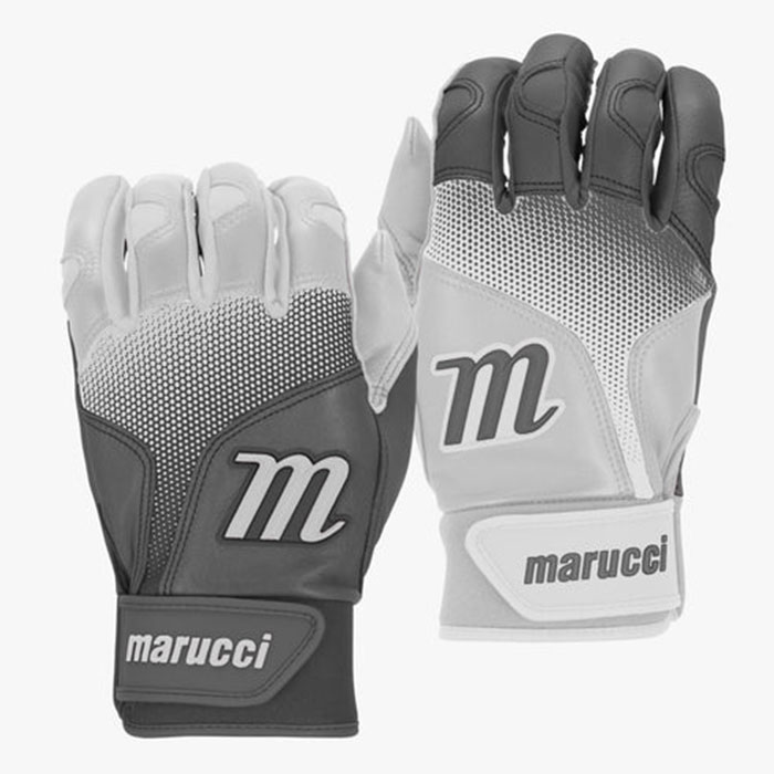 野球 マルチ マルッチ マルーチ ジュニア バッティング手袋 marucci バッティンググローブ シープレザー 両手 子供 (MBGPWRFY-W-GY)