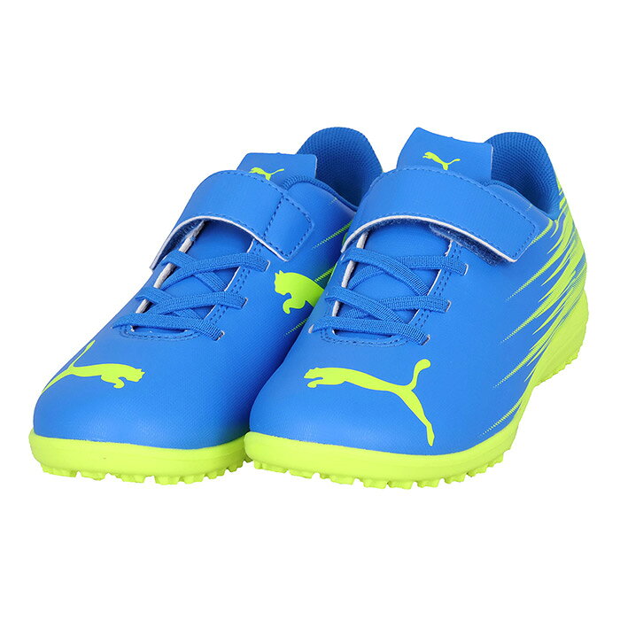 メーカー：プーマ (PUMA)品名：アタッカント 2 TT V JR品番：108499-11●アッパー人工皮革●アウトソールゴム底●ワイズレギュラーフィット●カラーUltra Blue-Lime Squeeze●対応グラウンド土・人工芝●生産国カンボジア2026年秋冬モデル固い土/人工芝グラウンドでのトレーニング対応。自信とスタイルを持って試合に臨み、スピードと正確さでコートを支配するプレーヤーのために作られたアタッカントIIフットボールブーツ。大胆でダイナミックなグラフィックとソフトな合成アッパーで、あらゆる足の動きを素早くコントロールできます。8才以上のお子様におすすめのサイズです。・つま先のタイプ：ラウンドトゥ・ゴムとクイッククロージャー・ロープロファイルのマルチスタッドゴム底・ヒールタイプ：フラットヒール・裏地：テキスタイル●キーワード: PUMA プーマ ATTACANTO アタッカント サッカー フットサル トレーニングシューズ トレシュー ベルクロ マジックテープ ターフコート ジュニア Jr キッズ 子供当店は他ネット店舗と在庫を共用しております。在庫更新のタイムラグの為に販売できない可能性があります。万が一、在庫切れの際はご容赦下さいませ。