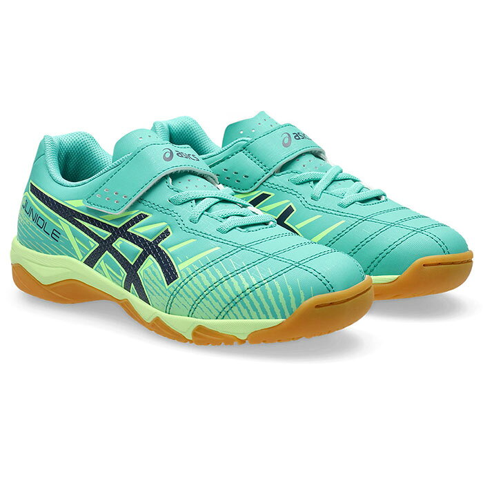 【特価】アシックス JUNIOLE 7 IN asics フットサルシューズ インドアシューズ 屋内 ジュニア キッズ 子供 Aurora Green/Midnight (1104A055-300)