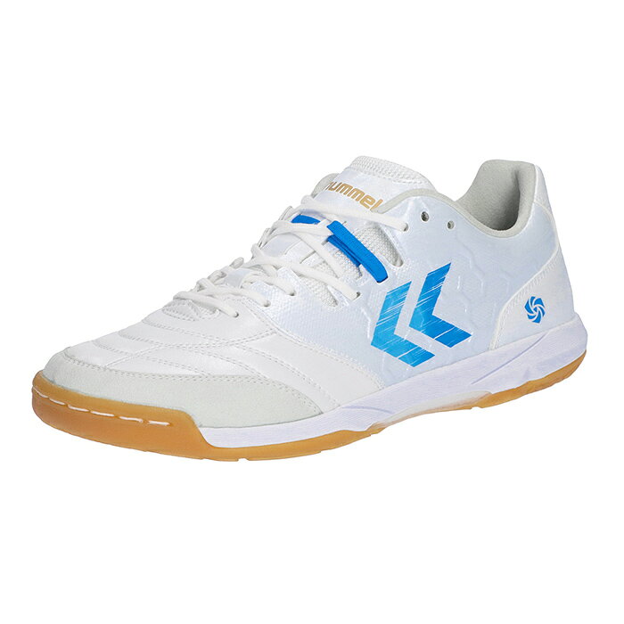 ヒュンメル アピカーレ6.0 ELITE WIDE hummel フットサルシューズ インドアシューズ ワイド 屋内 大人 ホワイト×サックス (HAS5134-1075)
