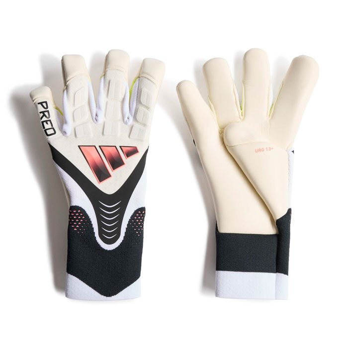 サッカー キーパーグローブ キーパー手袋 5号 6号 7号 こどもメーカー：アディダス (adidas)品名：プレデター Pro ジュニア ゴールキーパーグローブ品番：N3449-KE9711●カラーSolar Turbo/Black/White●素材天然ラバー70%/合成ゴム30%●サイズ5号/6号/7号フルラップリストストラップがしっかりとした手首のフィット感を提供し、ラテラルパームラップが優れたホールド感と広いグリップ力を強化。伸縮性、柔らかさ、通気性に優れたFushionMesh素材を背面に使用。URG 2.0ラテックスにより、高いグリップ力と快適な装着感を両立。キーワード: adidas アディダス プレデター Pro ジュニア ゴールキーパーグローブ サッカー キーパーグローブ キーパー手袋 5号 6号 7号当店は他ネット店舗と在庫を共用しております。在庫更新のタイムラグの為に販売できない可能性があります。万が一、在庫切れの際はご容赦下さいませ。